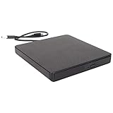 Externes DVD-Laufwerk, Schlanker Externer DVD-Brenner, USB C & USB3.0 CD/DVD-ROM-Laufwerk-Lesegerät, Kompatibel mit Laptop-Desktop-PC Windows, Schwarz