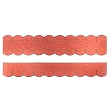 2 Sets Mini Dachschindeln Biberschwanz 50 mm = 0,4 m² = 28 Steifen + 2 Firsten für Vogelhaus, Nistkasten