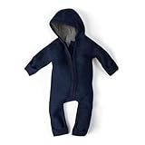Ehrenkind® WALKOVERALL | Baby Wollwalk-Overalls aus Natur Schurwolle mit Reißverschluss | Walk Wolle Woll-Anzug für Kleinkind und Baby | Blau Gr. 50/56