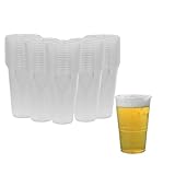 1ABOVE 50 Stück Kunststoffgläser, 330 ml, Kunststoffbecher, starke Kunststoff-Bierbecher, Gläser, Einwegbecher