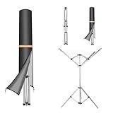 Luziyun Wäschespinne Abdeckung, Schutzhülle für Wäschespinne, Wäschespinnes mit Reißverschluss 420D Oxford, Abdeckung Wäschespinn Schutzhülle Wasserdicht Winddicht (165x16x16cm)