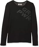 Sanetta Mädchen Shirt Langarmshirt, Schwarz (Super Black 10015.0), 140