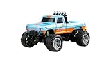 RC-Monstertruck Die Cast 1:64 RTR blau/orange, mit Pistolenfernsteuerung