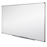 MOB Magnetisches Whiteboard 90x60cm mit Alurahmen und abnehmbare Stiftablage für Büro, Heim und Schule, Magnettafel kratzfest und trocken abwischbar | Magnetboard in Hoch- oder Querformat