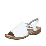 Rieker Damen 608d1 Sandalette, Weiß, 38 EU