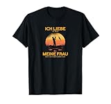 Petri Heil Angler | Herren T-Shirt Schwarz S ICH LIEBE es, wenn MEINE FRAU mich zum Angeln gehen lässt Angler Design Fischgrätmuster U-Ausschnitt Kurzarm Klassische Passform