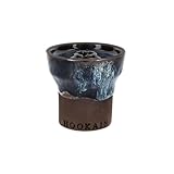 Hookain Popolow Phunnel - Shishakopf aus hochwertigem Steingut mit kleinem Depot für geringen Verbrauch - Kein Ausbluten - Einfache Reinigung (Black Wave)