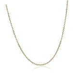 SAFIGLE Gelbgoldkette Halskette Kabelkette Golden