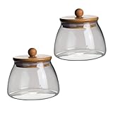HYTROVE Candy Bar Glas 2 Stück Glasbehälter mit Deckel für Kekse und Schokolade Geeignet für Partys und Geschäfte Schmutzabweisend und Formstabil
