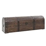 ZEYUAN Aufbewahrungstruhe, Schatztruhe Kindergeburtstag, Schatztruhe, Piraten Kindergeburtstag, Schatzsuche, Kisten Aufbewahrung, Massivholz Vintage-Stil 120 x 30 x 40 cm