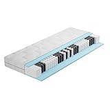 BMM Matratze 180x200 cm Ortho Medic Taschenfederkernmatratze Härtegrad H3/Öko-Tex Zertifiziert/ergonomische 7 Zonen Matratze Höhe 21 cm/Matratzen produziert in Deutschland