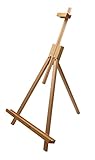 Paintersisters Display Staffelei Prato, Tischstaffelei aus Buchenholz, Sitzstaffelei für Keilrahmen bis 70 cm, klappbarer Bildhalter, Ministaffelei, Dreibein