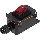 BUGUUYO Außen Kippschalter 2 Positionen Inline Zwischenschalter Robustes Material Ersatzschalter für Verlängerungskabel und Außenbeleuchtung