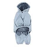 Milisten 1Stk Regenmantel für Haustiere Hunderegenjacke mit Kapuze Jacken Regenmantel Hund Welpe hunderegenmantel Dog rain Jacket wimperntusche Katzenregenmantel Hund Regen Slicker Sky-Blue