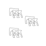 Schuh-Wandhalterung, Aufbewahrungsregal für Stiefel und Schuhe, schwarz, Schmiedeeisen, mit 3 Sets von Schuhregalen, platzsparender Schuhhalter für Wand, Schuhregal und Kofferraum, Kombi, 2 Stück x 3
