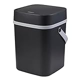 Automatischer, berührungsloser Mülleimer mit Deckel, berührungsloser Mülleimer, Bewegungssensor-Mülleimer, schlanker Mülleimerkorb for Küche, Wohnzimmer, Büro, 0,3 Sekunden schnelle Erkennung (Farbe: