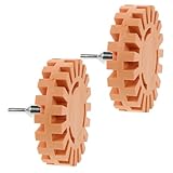 SOIMISS 2 Stück Teiliges Gummi-radierer Rad mit Gezahntem Rand Aufkleberentferner für Auto Motorrad Wohnmobil Vielseitiges Bohrer-zubehör zur Schnellen Entfernung von Vinylfolien und