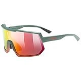 uvex sportstyle 235 - Sportbrille für Damen und Herren - beschlagfrei - druckfreier Sitz & perfekter Halt - moss grapefruit matt/red - one size