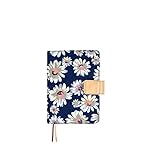 RYRYR Notizbuch, Retro-Tagebuch, 1 Stück, blau, A6, gebundenes Tagebuch, Stoff, Bucheinband, Mädchen Hobo-Gitter, Notizblock, Agenda, Planer, Büro-Schreibwaren