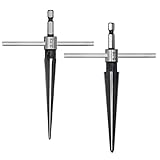 Oiieco 2 Stück T-Griff Kegelreibahle (3mm-13mm, 5-16mm), Handlich Konische Reibahle Kohlenstoffstahl Konische Reibahle mit 1/4 Zoll Sechskantschaft für Gitarre Holzarbeiter Bohrwerkzeug