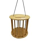 Dehner Natura Premium Kleintier Zubehör Heuraufe Natural, Futterspender für Kaninchen / Nager, Ø 23 cm, Höhe 23 cm, Holz, natur