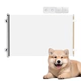 dewdat Hundegitter für Türen - Ausziehbares Sicherheitsgitter Für Hunde | Transparente Tierlaufstall Barriere Babygitter Für Katzen Kinder Spielbereich Wohnzimmer Kamin Terrasse Türdurchgang Flur