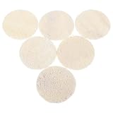OATIPHO 6 Runde Luffa Peeling Pads aus Natürlichem Luffaschwamm Sanfte Gesichtsreinigung Porentiefe Ölentfernung Waschbare Gesichtsschwämme für Glatte Haut und Reisegebrauch