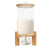 TCICOP 7,5L Müslispender Reisbehälter 20x30CM Cerealienspender, Rice Container mit 500ML Messbecher Cornflakes Behälter Nussspender, Geeignet zur Lagerung von Reis und Mehl