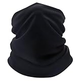 Dafannis Winter Loop Schal Herren & Damen, Multifunktionstuch Fleece Neckwarmer, Schal Herren Schlauchschal, Winddicht Ski Maske Warmer für Outdoor Skifahren Motorrad Radfahren Laufen (Schwarz)