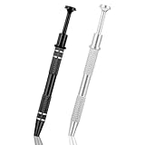 2 Stück Piercing Kugel Aufdreher, Piercing Zange, Juwelier-Aufnehmwerkzeug, Kleinteile-Greifer für Die Schmuckherstellung(Schwarz, weiß)