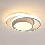 Comely Modern LED Deckenleuchte, 32W 2350LM Weiß Runde Deckenlampe, Warmweiß 3000K Deckenlampen für Schlafzimmer Flur Balkon Badezimmer, Durchmesser 270mm