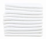 FENSILO - Spucktücher|Mullwindeln|10er Pack 70x80 cm|Mullwindeln|Mulltücher| Stoffwindeln|Spucktücher für Jungen und Mädchen|Baby Mullwindeln|weiß