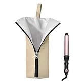 Ylnailky Reiseetui Für Glätteisen, beständige Unterlage mit Tasche, Organizer Für Glätteisen Staubdicht & Wasserabweisend Für Reise, Salon, Bad & Kosmetikstation