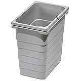 SOTECH eins2vier Abfallsammler Höhe: 310 mm Volumen 8 Liter 153 x 230 mm alugrau 5050 Mülleimer Abfalleimer Abfalltrenner