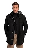 JP 1880 Herren große Größen Übergrößen Menswear L-8XL Dufflecoat, wasserabweisend, Knebel Knöpfe, bis 8 XL schwarz 3XL 795121100-3XL