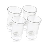 GANYKQ 4 Schnapsgläser, 50 ml, unzerbrechliche Weingläser, bruchsicher, Trinkbecher, Bierkrüge für Party