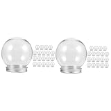 Cabilock 2 Sätze Süßigkeiten Flasche Storage Boxes Aufbwahrungs-Box Schmuckbox Small Eincremehilfe Aus Schneemaschine DIY-schneekugeln Globen Zum Selbermachen Aluminium 20 Stück * 2