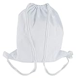Rayher Hobby 38693102 Freizeit-/Sport-/Turnbeutel, mit Kordelzug, 38 x 42 cm, weiß, Tasche, Rucksack