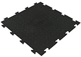 Gewerbeboden PVC Fliesen Noppen 8mm Garagenboden Industrieboden klick-Verlegung schwarz