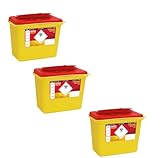 Kanülenabwurfbehälter -3 Stück- Kanülenabwurfbehälter Safe-Box 6,0 Ltr. 193525 Carmesin® Bundle