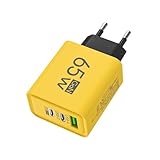 Tragbares 65-W-Ladegerät, 65-W-Schnellladegerät,Handy-USB-Ladegerät | Fallsicherer QC3.0-Handy-USB-Computer-Schnellladeblock für Laptops und Telefone