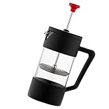 Alipis Kaffee Und Teebereiter Französische Presskanne Aus Mit Rotem Deckel Handgefertigte Kaffeekanne Für Aromatischen Kaffee Und Tee Ideal Für Zuhause Und Unterwegs