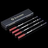 Scriveiner Tintenroller Mine Blau Mittel - 4 Rollerball Refill Minen in hervorragender Qualität für Scriveiner Stifte - Sicherheits-Keramikmine M - Schmidt 888