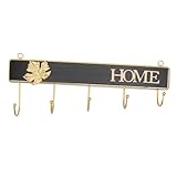 Warmhm 1Stk Haushaken für den einzug wall hooks Wandhaken schlüsselhaken goldener Haken Huthaken für die Wand kleiderständer hängender Haken Türhänger Schmiedeeisen und Holz