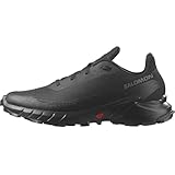 Salomon Alphacross 5 Herren Trail-Laufschuhe, Starker Grip, Anhaltender Komfort, Vielseitige Performance, Black, 45 1/3