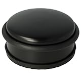 Westcott Türstopper aus Edelstahl Schwarz | Runder Türstopper mit 1,2kg Eigengewicht | Türschonender Gummiring | Extra rutschfeste Unterseite | ⌀ 10cm, Höhe 4cm | Stabil bei Durchzug | E-19002 00