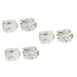 Sosoport 3 Sätze Mini-blumentopf Aus Keramik Blumenkübel Für Den Garten Künstliches Künstliche Reben Mini-pflanzgefäß Weißer Pflanzenständer Zimmerpflanze Katze Blumentopf 2 Stück * 3