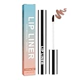Peeling Lippenkonturenstift - Hellbraun Peel Off Lipliner Stain - Abziehbarer Lippenfleck Langlebig & Wasserfest - Flüssigkeit Lip Plumper Tattoo Matte - Lip Tint Peel Off Hochgradig Pigmentiert