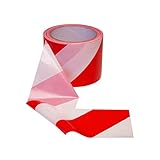 PROlac – Absperrband Stabil & Reißfest – Flatterband für Gefahrenstellen (Rot/Weiß, 100 Meter)