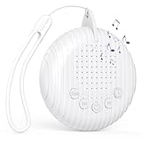 OQIMAX White Noise Machine Baby, Tragbare Einschlafhilfe Babys mit Weißem Rauschen, USB Wiederaufladbare Sound Machine Baby mit 10 Beruhigende Klänge, 3 Timer, Auto Modus, Speicherfunktion